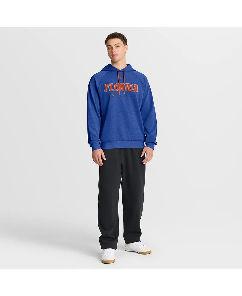 Jordan Men's Royal Florida Gators 2025 Courtside Basketball Practice Raglan Dri-fit Hoodie