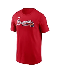 Nike Men's Ronald Acuna Jr. Red Atlanta Braves Home Name Number T-Shirt