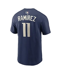 Nike Men's Jose Ramirez Navy Cleveland Guardians City Connect Name Number T-Shirt