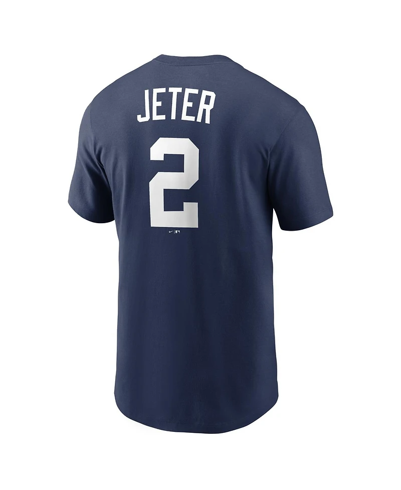 Nike Men's Derek Jeter Navy New York Yankees Cooperstown Collection Name Number T-Shirt