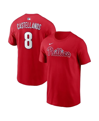 Nike Men's Nick Castellanos Red Philadelphia Phillies Name Number T-Shirt
