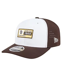 New Era Men's White/Brown San Diego Padres Established Patch 9SEVENTY Adjustable Hat