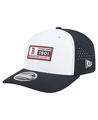 New Era Men's White/Navy Boston Red Sox Established Patch 9SEVENTY Adjustable Hat