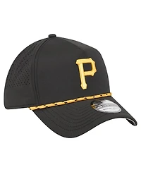 New Era Men's Black Pittsburgh Pirates 39THIRTY A-Frame Perforated Flex Hat