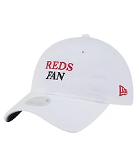 New Era Women's White Cincinnati Reds Team Fan 9TWENTY Adjustable Hat