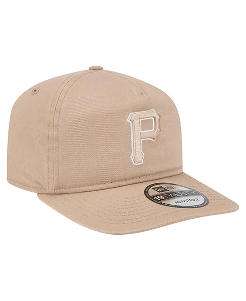 New Era Men's Light Beige Pittsburgh Pirates Cam 19TWENTY Adjustable Hat