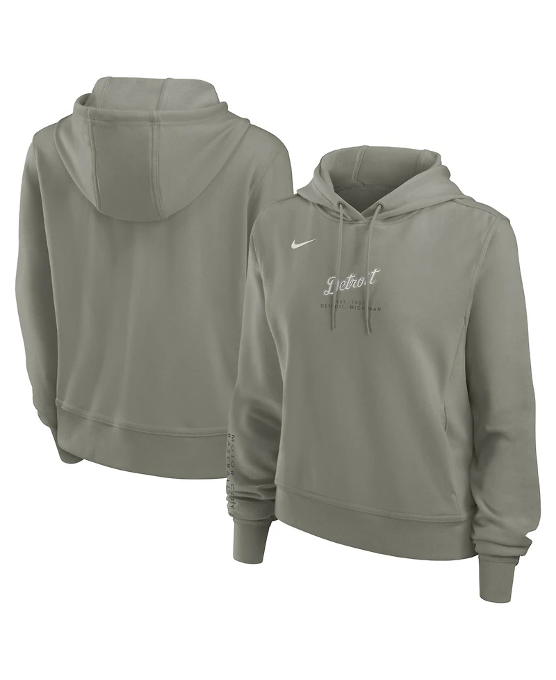 Nike Women's Olive Detroit Tigers One Tri-Blend Dri-fit Hoodie