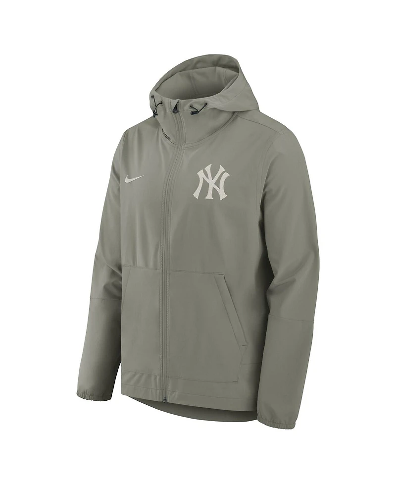 Nike Men's Gray New York Yankees Unlimited Packable Full-Zip Hooded Jacket
