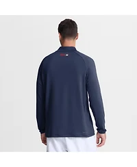Nike Men's Navy Boston Red Sox Authentic Collection Dri-fit Raglan Half-Zip Pullover