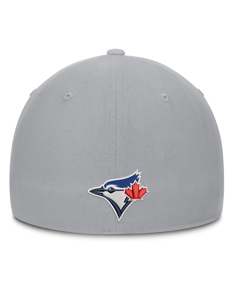 Nike Men's Gray Toronto Blue Jays Primetime Rise Dri-fit Flex Hat