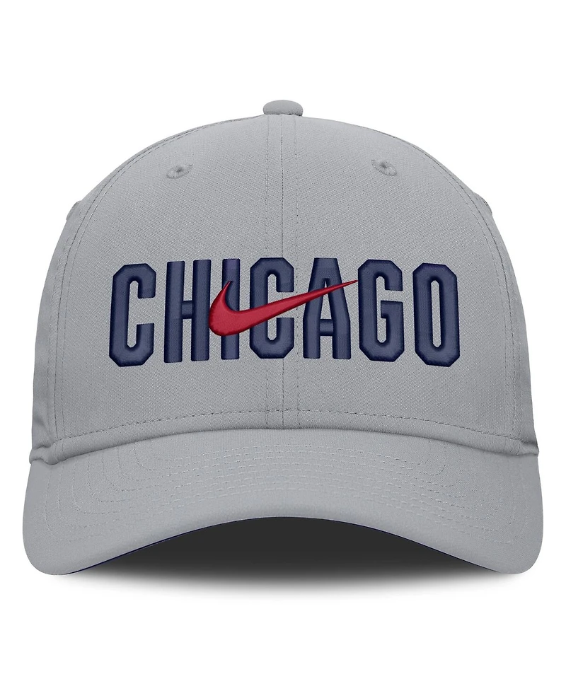 Nike Men's Gray Chicago Cubs Primetime Dri-fit Rise Bozz Flex Hat