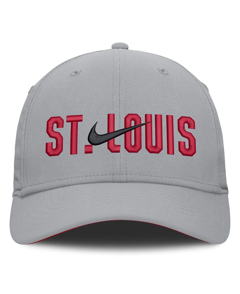 Nike Men's Gray St. Louis Cardinals Primetime Dri-fit Rise Bozz Flex Hat