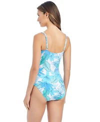 Bleu by Rod Beattie Women's Riviera Retreat Over-The-Shoulder One-Piece Swimsuit