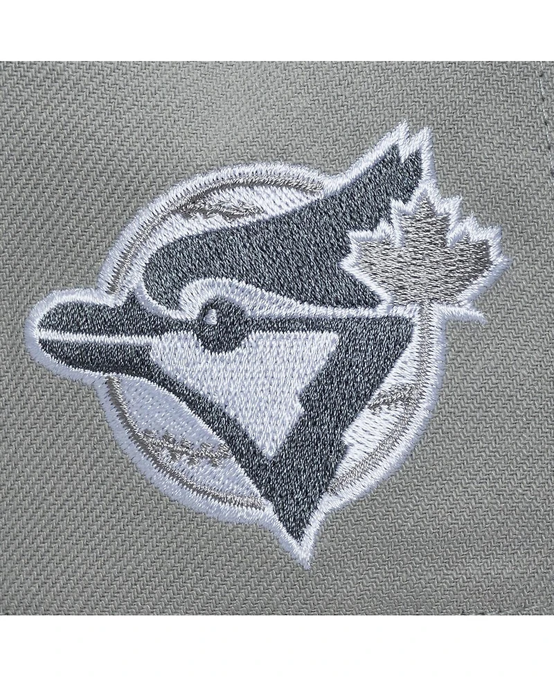 Mitchell & Ness Men's Gray Toronto Blue Jays Cooperstown Thunderstorm Head Coach Pro-Crown Adjustable Hat