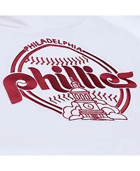 Mitchell & Ness Men's White Philadelphia Phillies Cooperstown Collection Fleece Hoodie