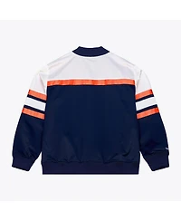 Mitchell & Ness Men's Navy Chicago Bears Head Coach Lightweight Full-Snap Satin Jacket