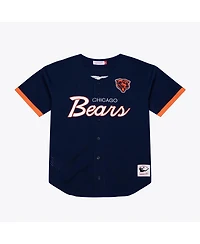Mitchell & Ness Men's Navy Chicago Bears Head Coach Mesh Full-Button Fashion Jersey