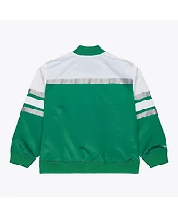 Mitchell & Ness Men's Kelly Green Philadelphia Eagles Head Coach Lightweight Full-Snap Satin Jacket