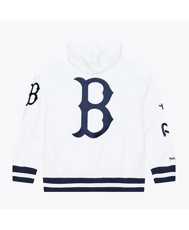 Mitchell & Ness Men's White Boston Red Sox Cooperstown Collection Fleece Hoodie