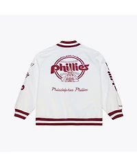 Mitchell & Ness Men's White Philadelphia Phillies Cooperstown Collection Arctic Lightweight Satin Full-Snap Jacket