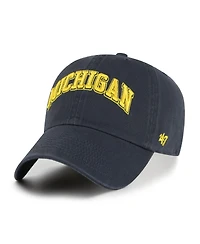 '47 Brand Men's Navy Michigan Wolverines Clean Up Adjustable Hat
