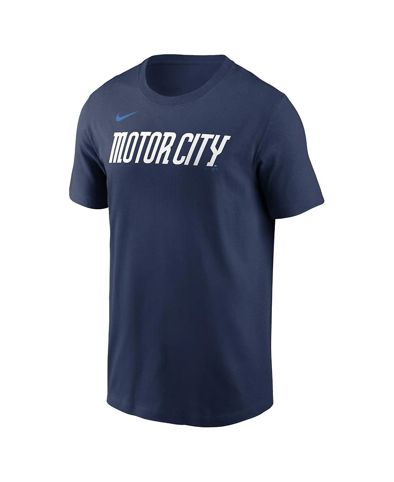Nike Men's Navy Detroit Tigers City Connect Large Logo T-Shirt