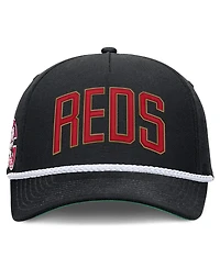 Nike Men's Black Cincinnati Reds Cooperstown Collection Rise Adjustable Hat