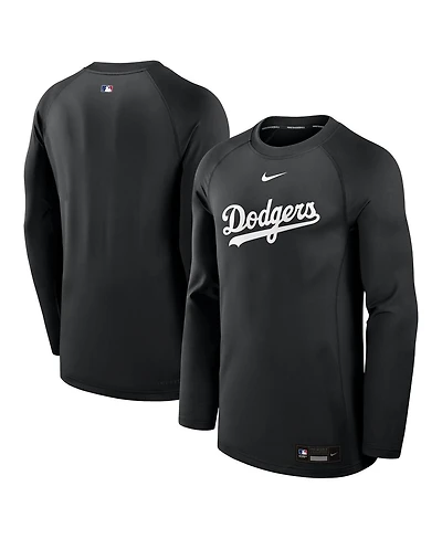 Nike Men's Black Los Angeles Dodgers Authentic Collection Game Time Raglan Long Sleeve T-Shirt