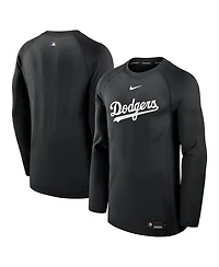 Nike Men's Black Los Angeles Dodgers Authentic Collection Game Time Raglan Long Sleeve T-Shirt