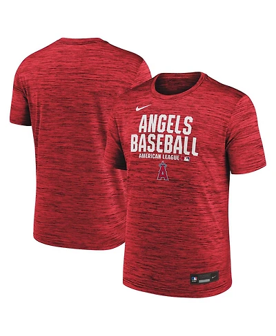 Nike Men's Red Los Angeles Angels Authentic Collection Velocity Dri-fit T-Shirt