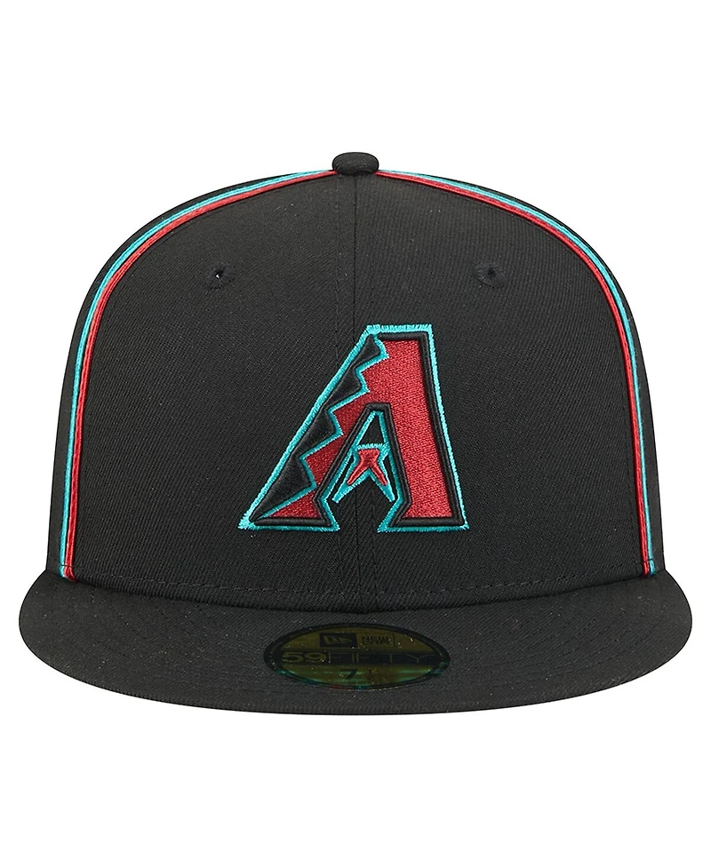 New Era Men's Black Arizona Diamondbacks Soutache 59FIFTY Fitted Hat