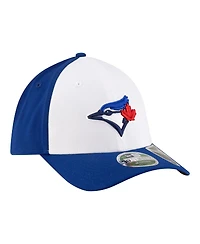 New Era Men's White/Royal Toronto Blue Jays Player Replica 39THIRTY M-Crown Flex Hat