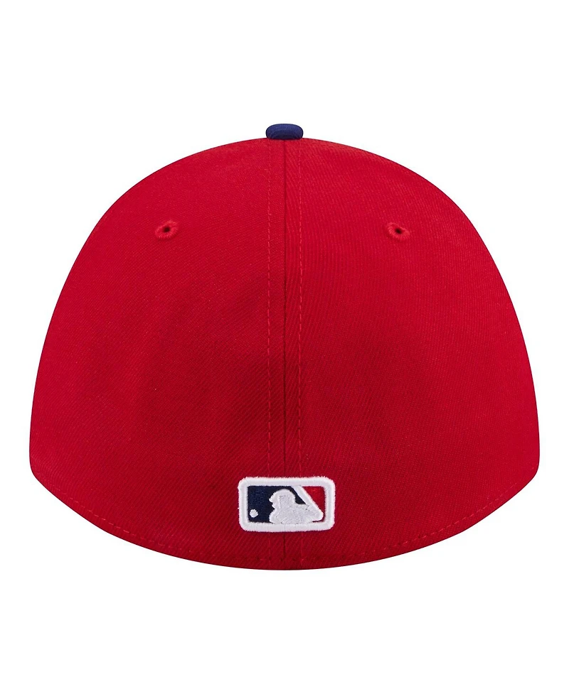 New Era Men's Red Philadelphia Phillies Player Replica 39THIRTY M-Crown Flex Hat