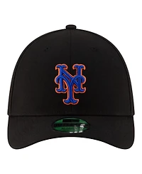 New Era Men's Black York Mets Alternate Player Replica 39THIRTY M-Crown Flex Hat