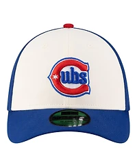 New Era Men's White/Royal Chicago Cubs Player Replica 39THIRTY M-Crown Flex Hat