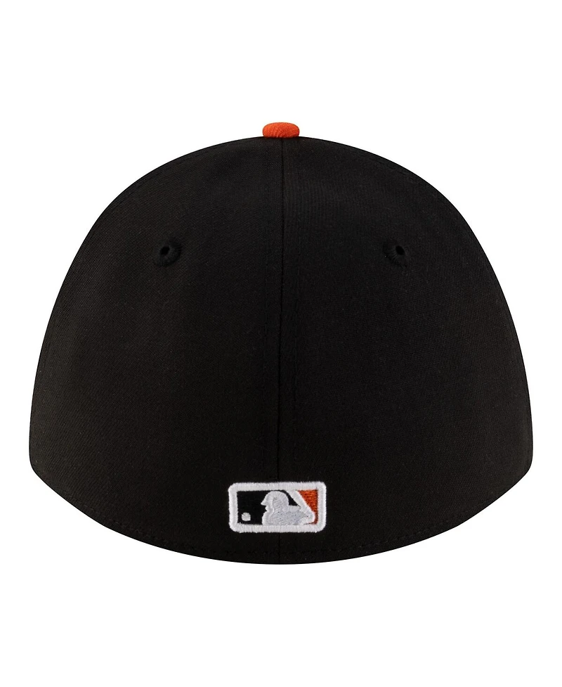 New Era Men's White/Orange Baltimore Orioles Player Replica 39THIRTY M-Crown Flex Hat