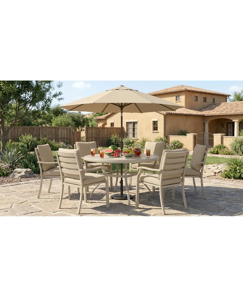 Mondawe 2-Piece Outdoor Dining Chair Set, Heavy-Duty Iron Frame with E-Coating, All-Weather Patio Chairs, Sandstone