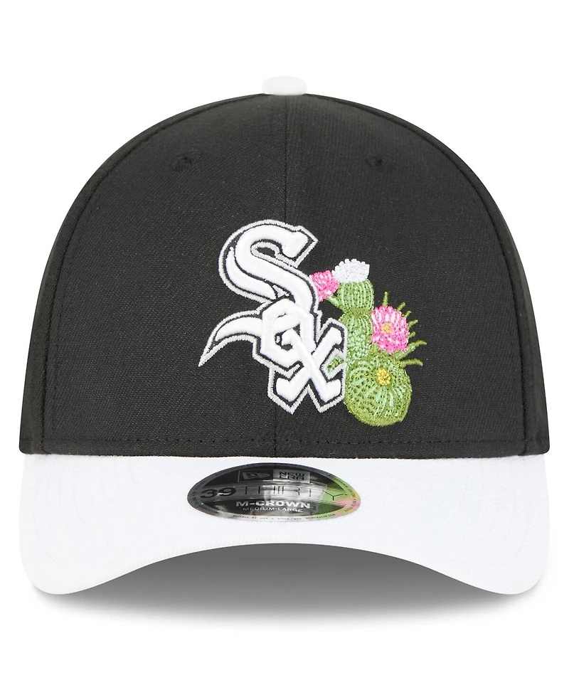 New Era Men's Black/White Chicago White Sox 2026 Spring Training M-Crown 39THIRTY Flex Hat