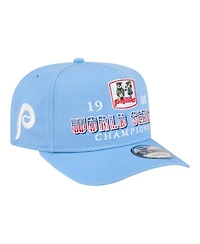 New Era Men's Light Blue Philadelphia Phillies 1980 World Series Champions Throwback 9FIFTY A-Frame Snapback Hat