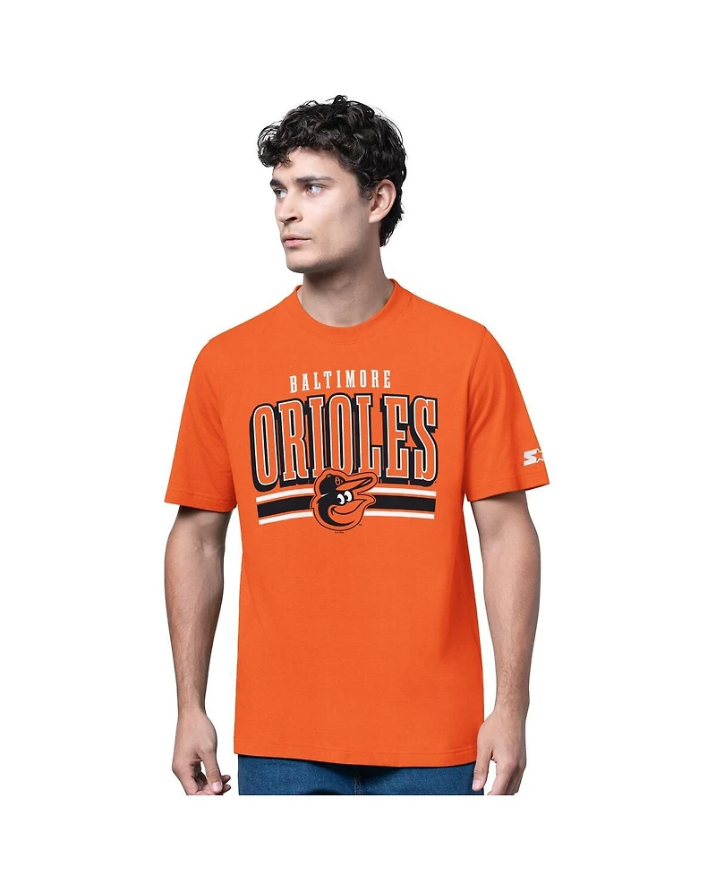 Starter Men's 2-Pack Heather Gray/Orange Baltimore Orioles Long Sleeve Short T-Shirt Set