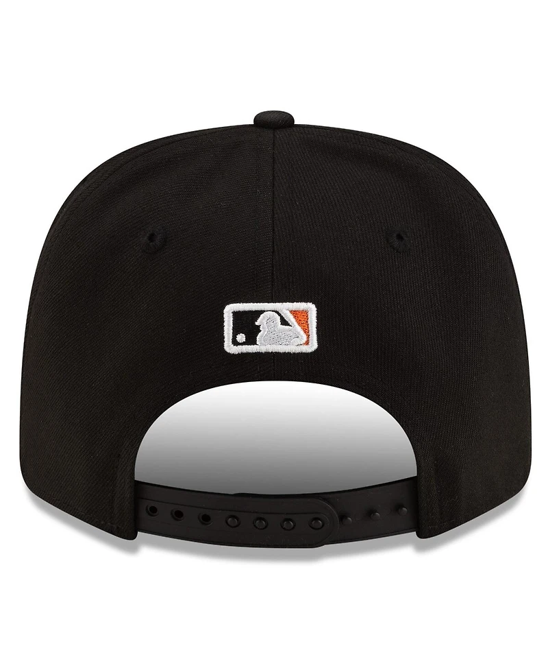 New Era Men's Black/Orange Baltimore Orioles Player Replica 9SEVENTY Adjustable Hat