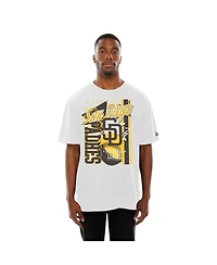 New Era Men's White San Diego Padres Big Graphic Domestic T-Shirt