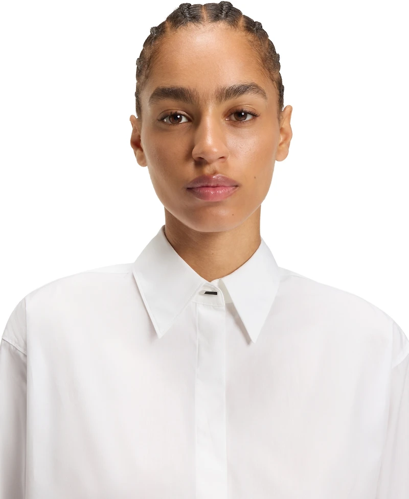 Boss by Hugo Boss Women's Cotton Relaxed-Fit Blouse