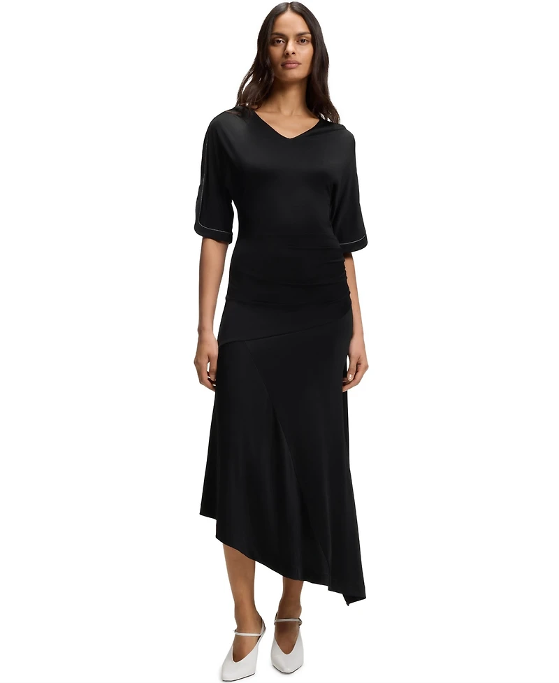 Boss by Hugo Women's Slit Sleeves Jersey Dress
