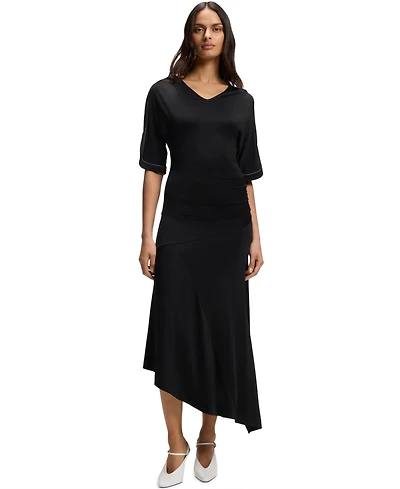 Boss by Hugo Women's Slit Sleeves Jersey Dress