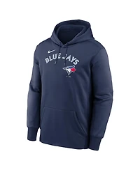 Nike Men's Navy Toronto Blue Jays Primary Wordmark Therma Hoodie