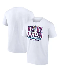 Fanatics Men's Hank Aaron White Atlanta Braves Cooperstown Collection Player T-Shirt