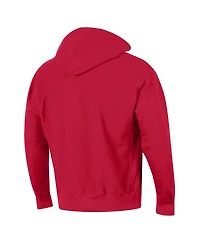 Champion Men's Scarlet Atlanta Braves Reverse Weave Chenille Hoodie