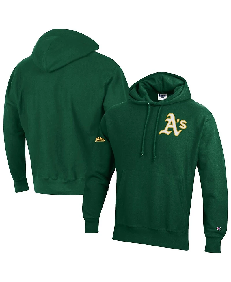 Champion Men's Green Athletics Reverse Weave Chenille Hoodie