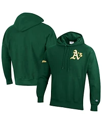 Champion Men's Green Athletics Reverse Weave Chenille Hoodie